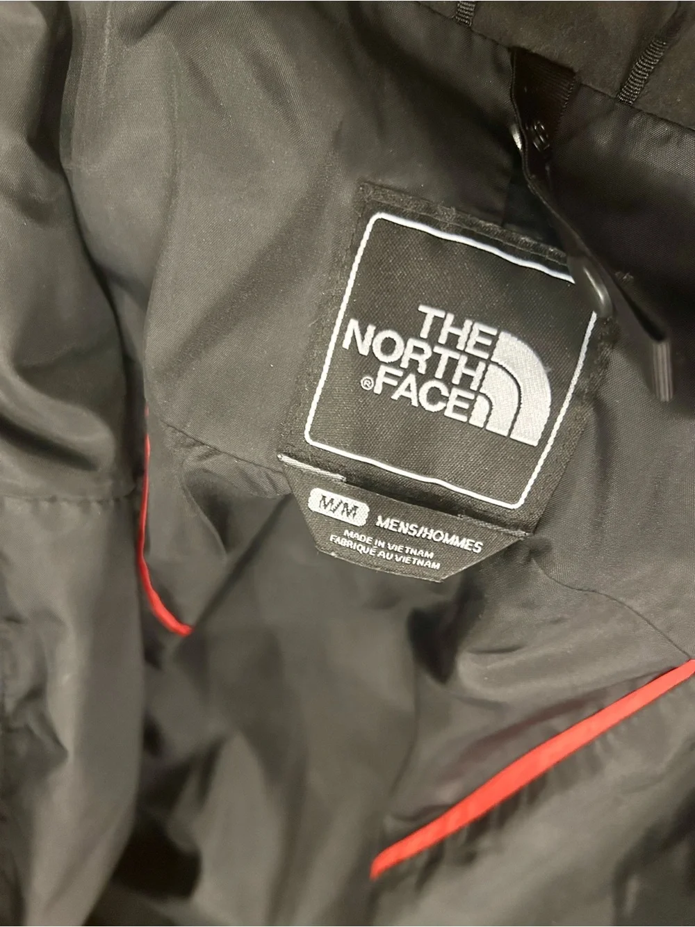 The North Face HyVent Men’s Medium Black Dark Gray Hooded Waterproof Jacket